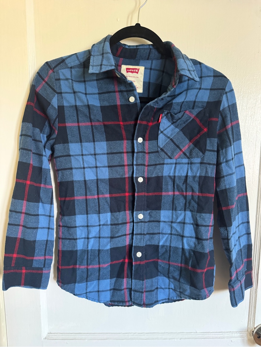Levi's Boys Flannel/Plaid Button-Up Shirt